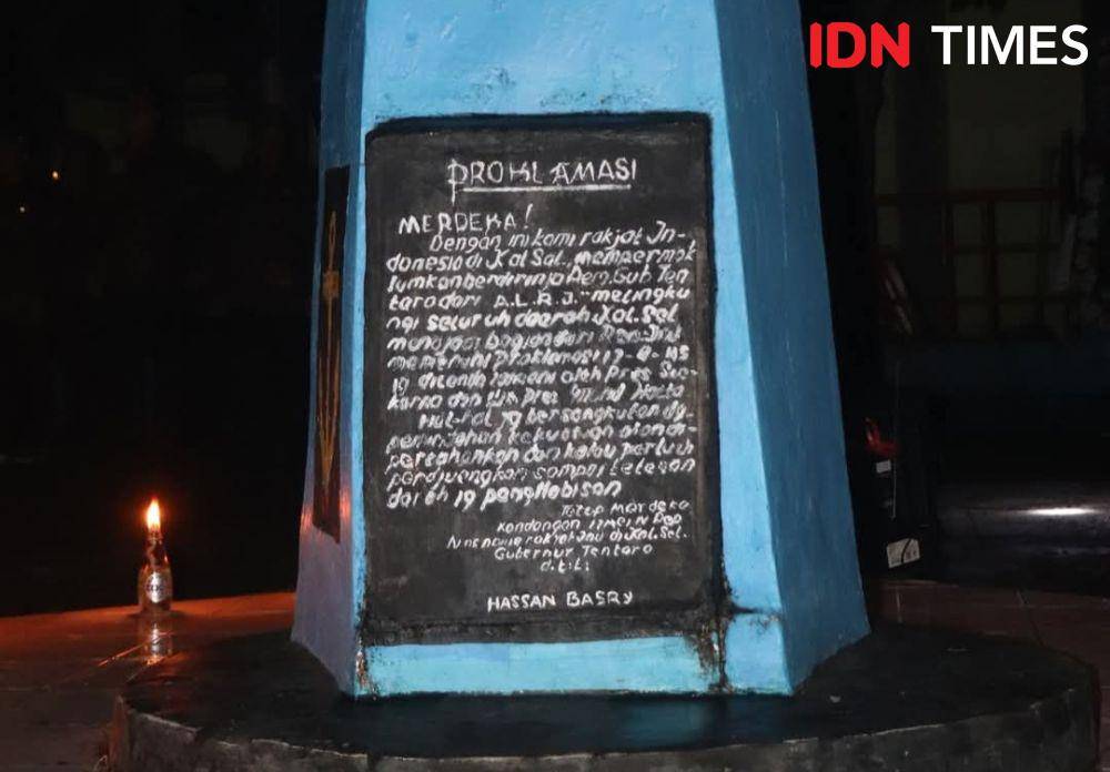 Monumen Tugu Proklamasi 17 Mei 1949 atau biasa disebut masyarakat sebagai Tugu Niih, berlokasi di Desa Hulu Banyu, Kecamatan Loksado, Kabupaten HSS. (Hidayat for IDN Times)