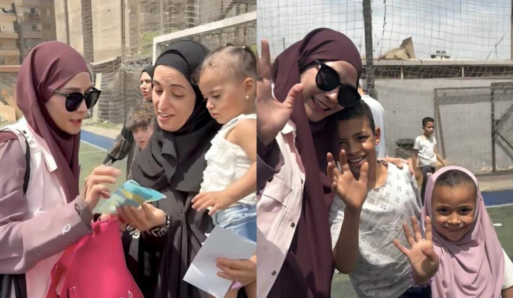 Zaskia Mecca bantu warga Gaza di Mesir (instagram.com/zaskiadyamecca)