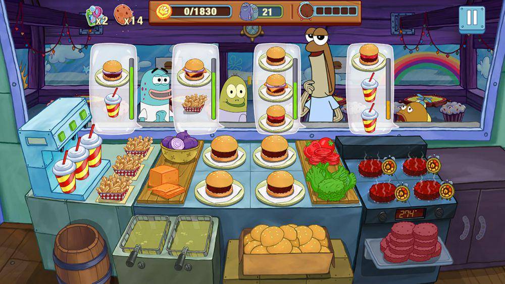 cuplikan gameplay SpongeBob: Krusty Cook-Off (dok. Tilting Point/SpongeBob: Krusty Cook-Off)