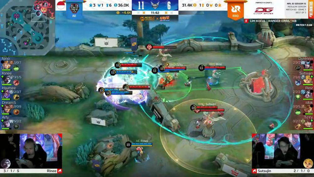 Dyrennn gagalkan kemenangan untuk AE di game ketiga (YouTube.com/MPL Indonesia)