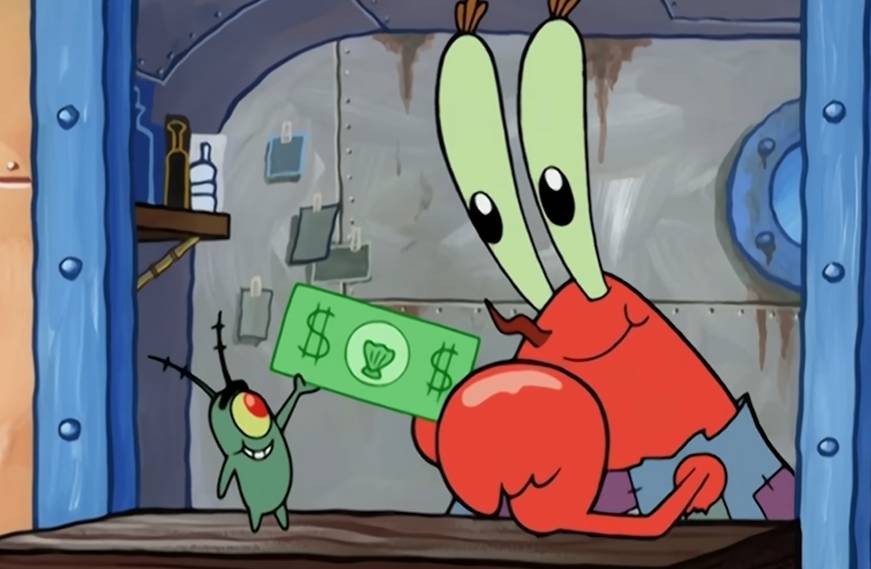 cuplikan persahabatan Krabs dan Plankton (dok. Nickelodeon/SpongeBob SquarePants)