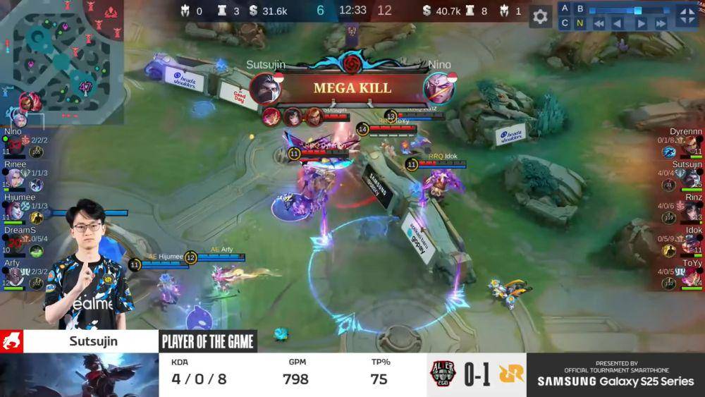 Highlight permainan dari Sutsujin di game pertama RRQ vs AE (YouTube.com/MPL Indonesia)