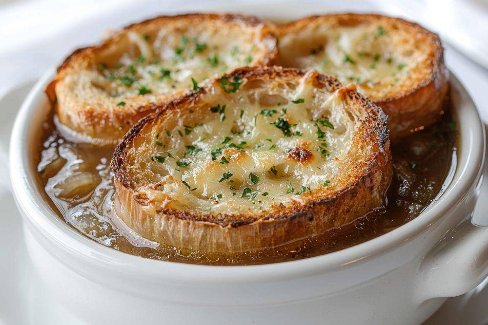 Ilustrasi French onion soup (vecteezy.com/Artemiy Kraskov)