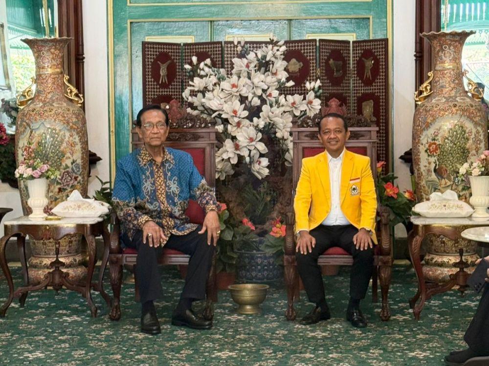 Jelang Musda Golkar DIY, Bahlil Minta Wejangan ke Sri Sultan HB X