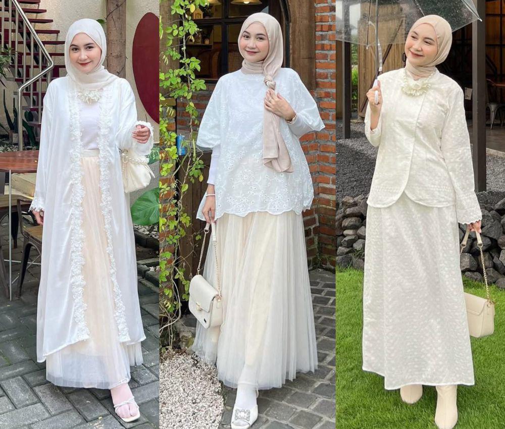 7 Referensi Outfit Elegan Bertema Putih buat Kondangan ala Nabilabya