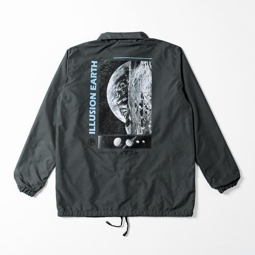 Freestyle Coach Jacket Illusion Earth Grey Windbreaker CFS03 (tokopedia.com/Freestyle-Official)