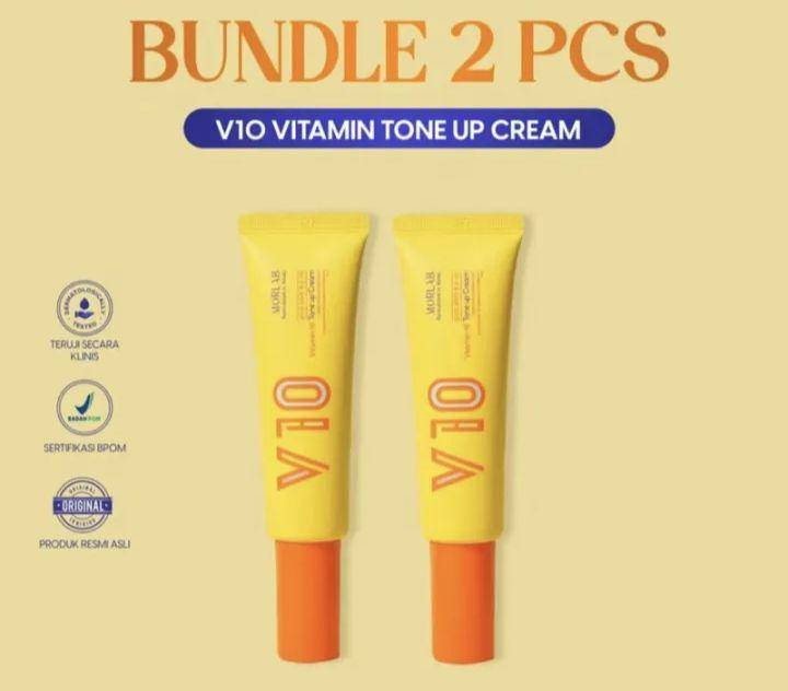 MORLAB V10 Vitamin Tone Up Cream with Idebenone (lazada.co.id/jwLKydZl)