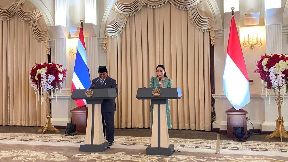 Bertemu PM Thailand, Prabowo Bahas Kerja Sama Dagang hingga Palestina