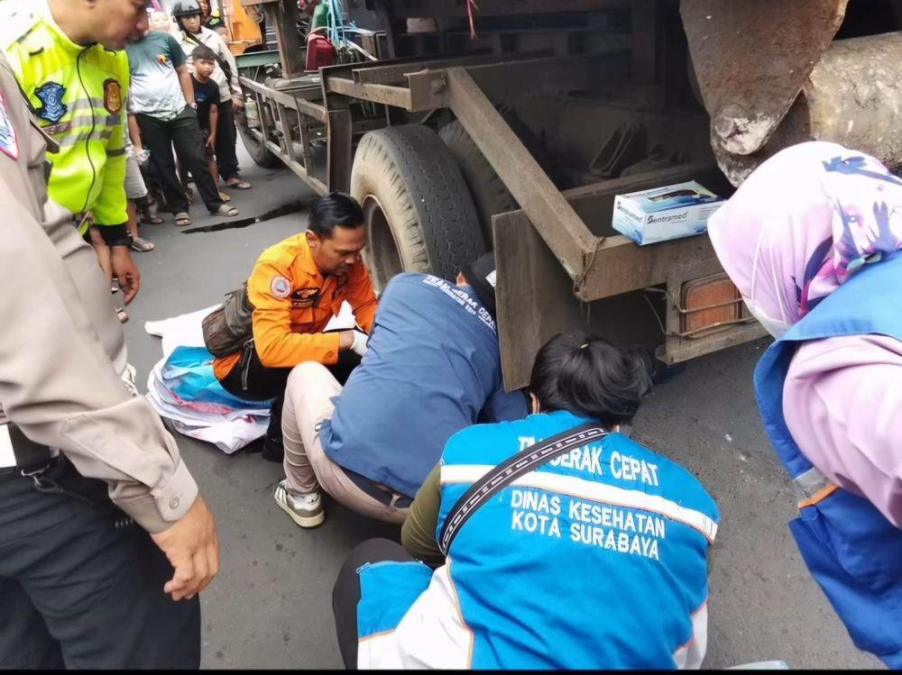 DLH Pastikan Truk Sampah Lindas Pemotor Bukan Punya Pemkot Surabaya