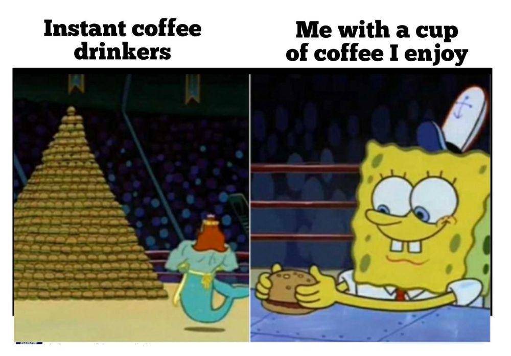 meme SpongeBob tentang kopi (reddit.com/user/PiggyBank32)