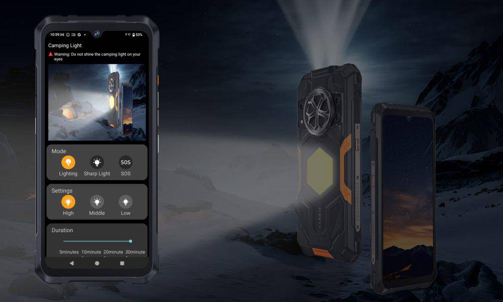 potret fitur dedicated flood flashlight Cubot KingKong Power 5 4G (cubot.net)