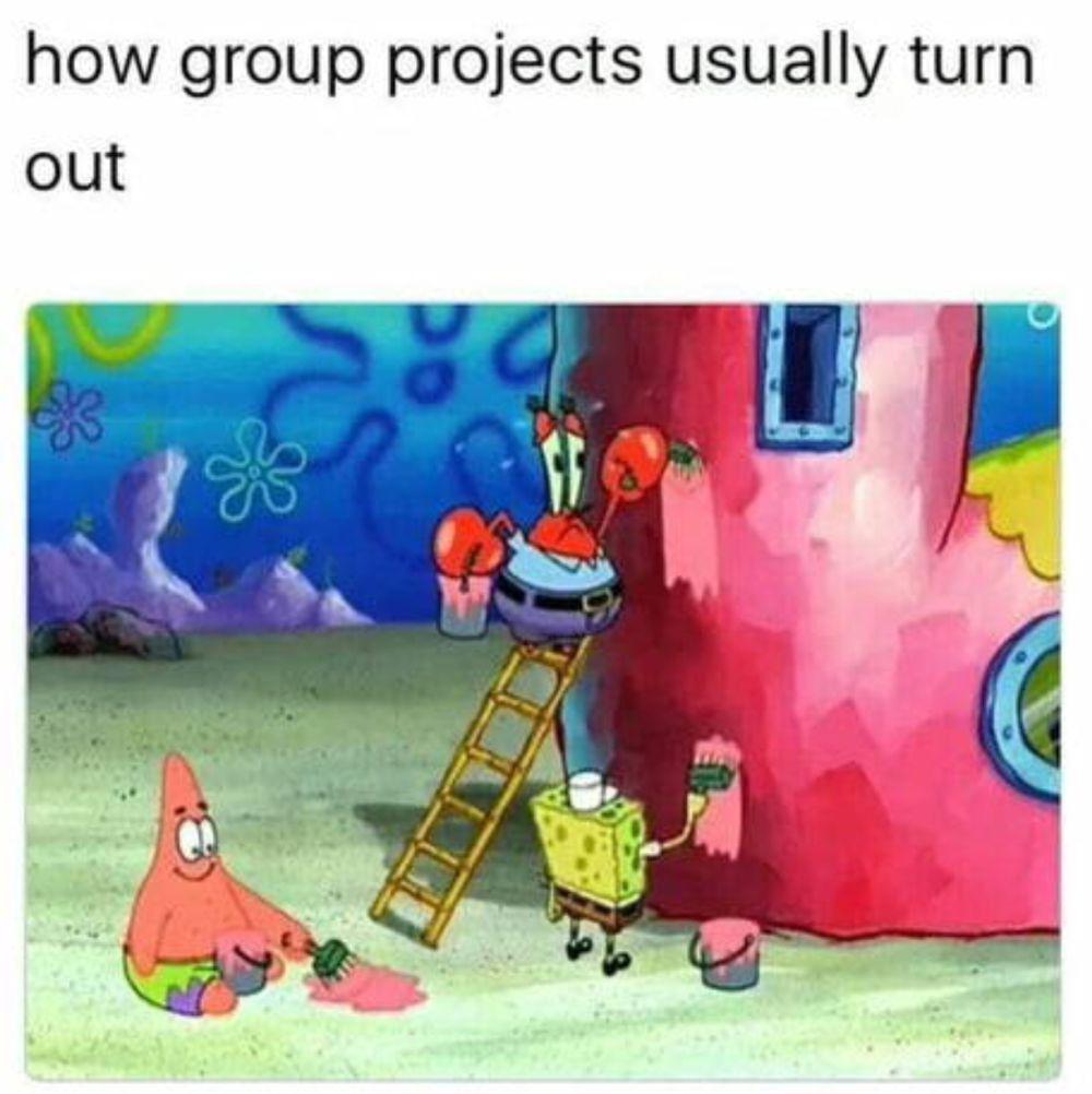 meme SpongeBob tentang ngerjain PR (reddit.com/user/Holofan4life)