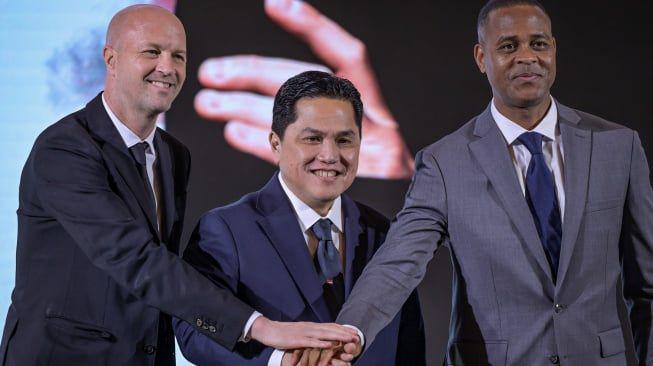 Jordi Cruyff, Erick Tohir, dan Patrick Kluivert