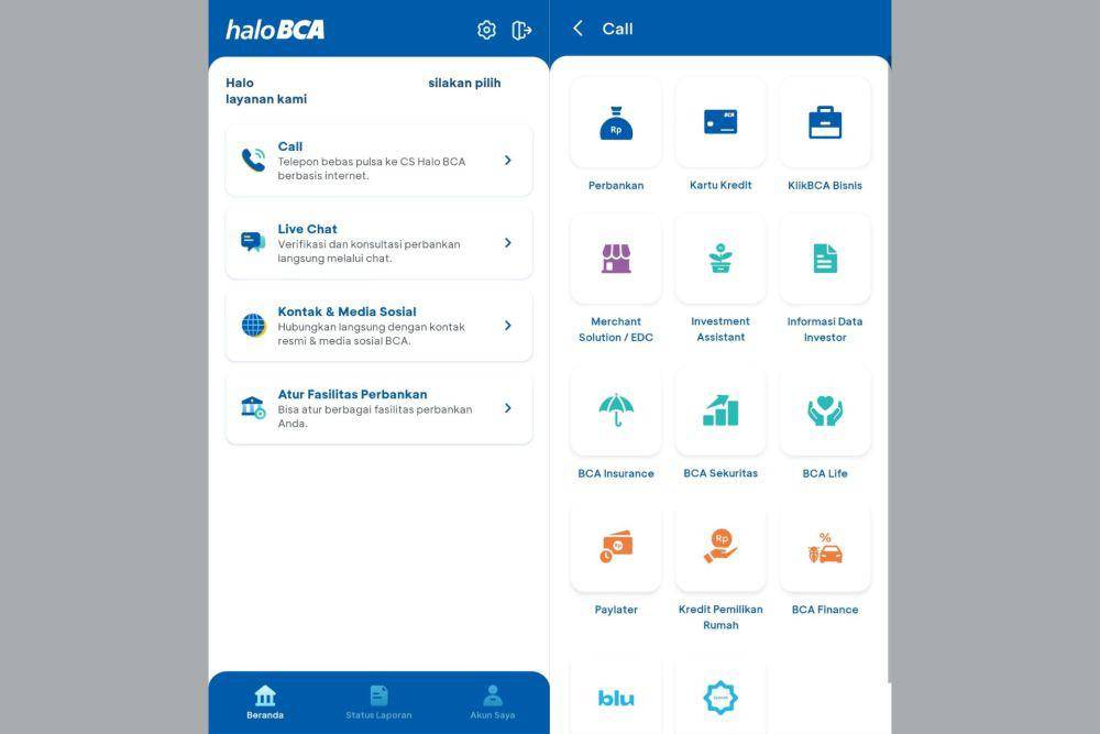 Cara membuka blokir rekening BCA di aplikasi Halo BCA (Dok. IDN Times)