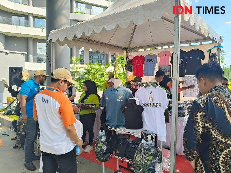 Salah satu tenant UMKM lokal IKN yang ramai dipadati peserta REI di KIPP (IDN Times/Ervan)
