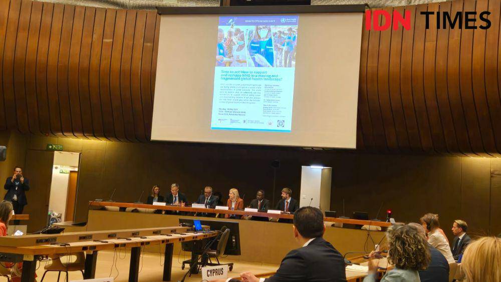 Sidang WHA 78 di Genewa, Swiss. (IDN Times/UniLubis)