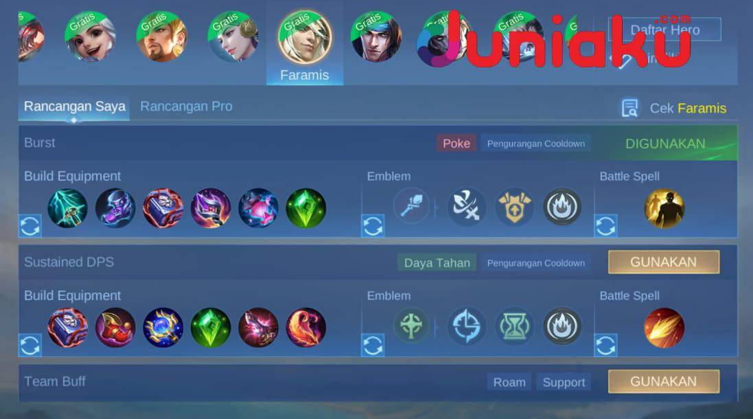 Build Faramis (Dok. Moonton/Mobile Legends)