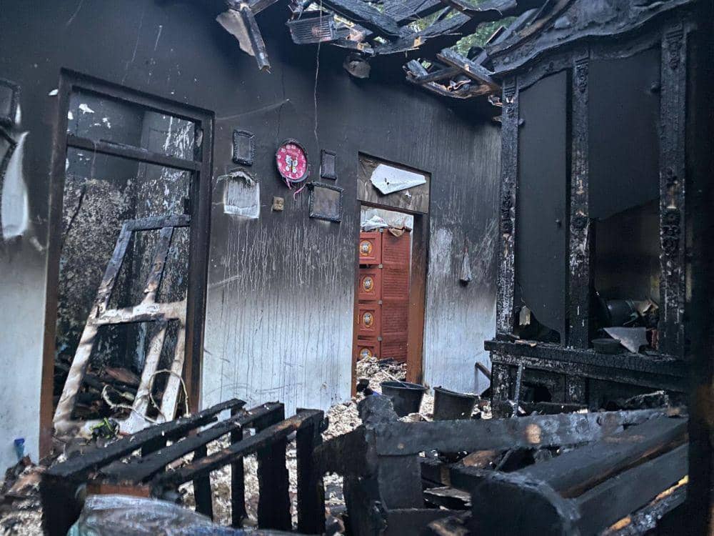 Dok. Polres/ bagian rumah yang terbakar