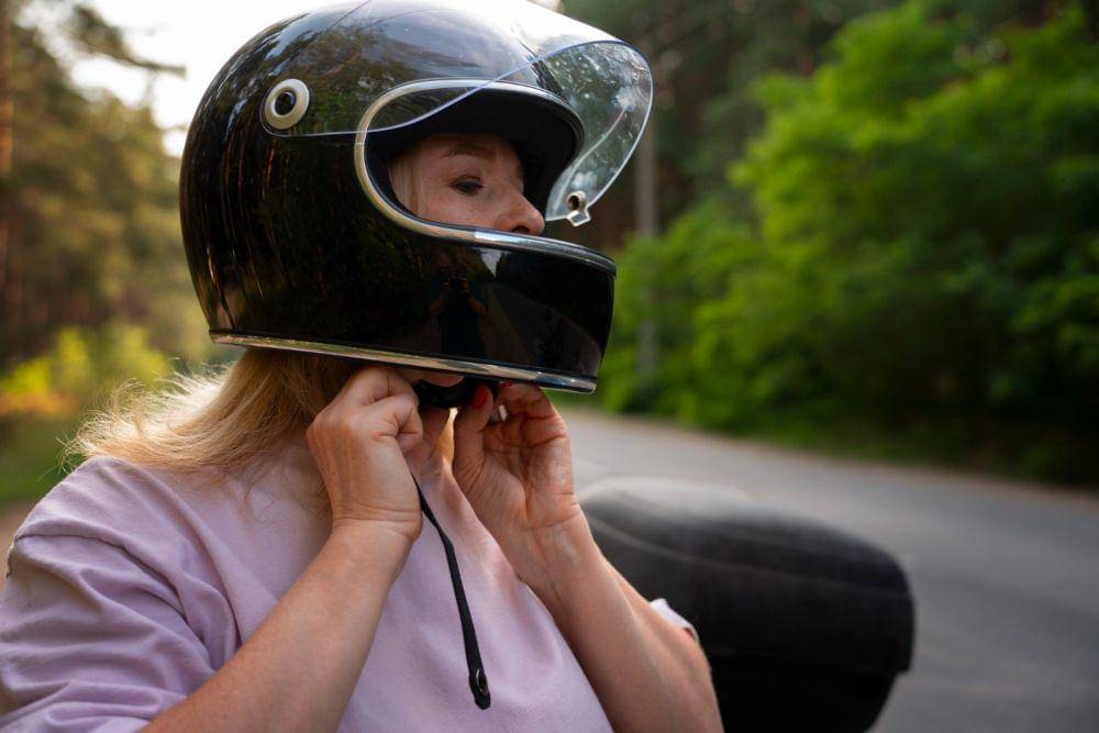 Ilustrasi wanita memakai helm (freepik.com/freepik)