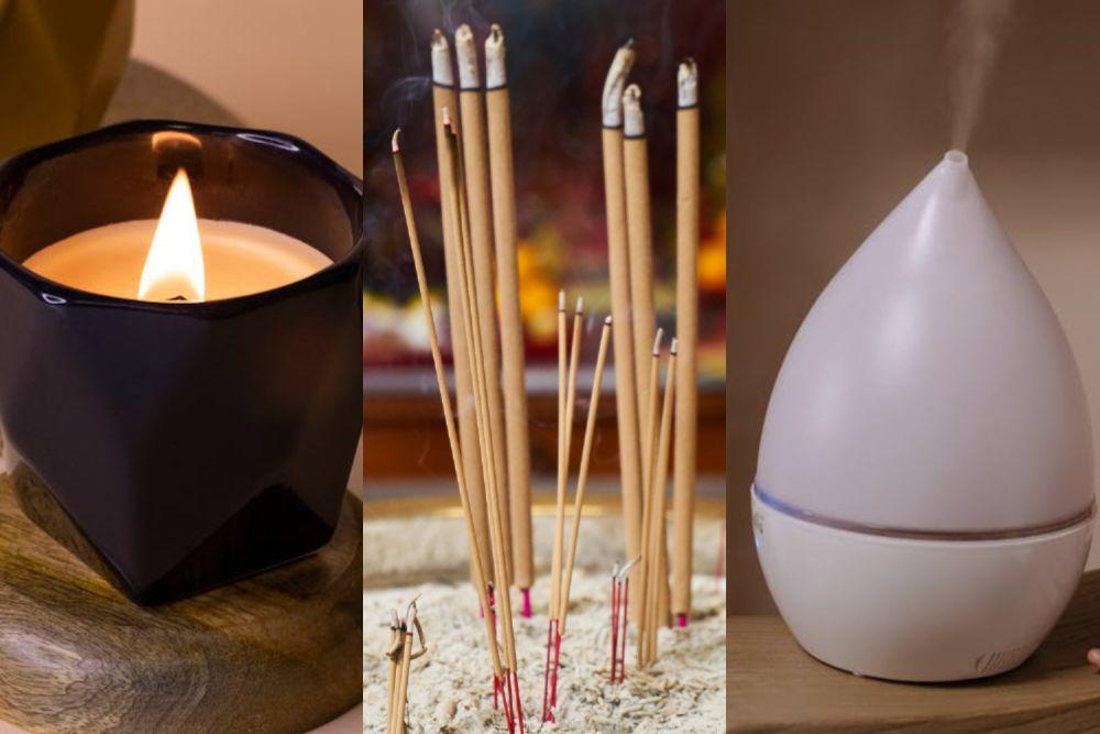 Perbedaan Lilin, Dupa dan Diffuser untuk Pengharum Ruangan