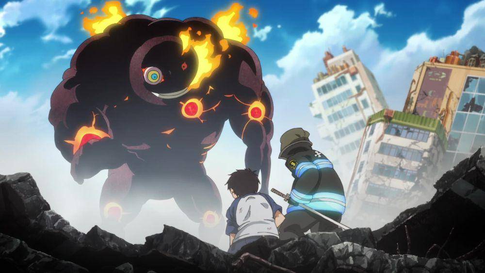 Arthur menghadapi Great Infernal. (dok. David Production/Fire Force)