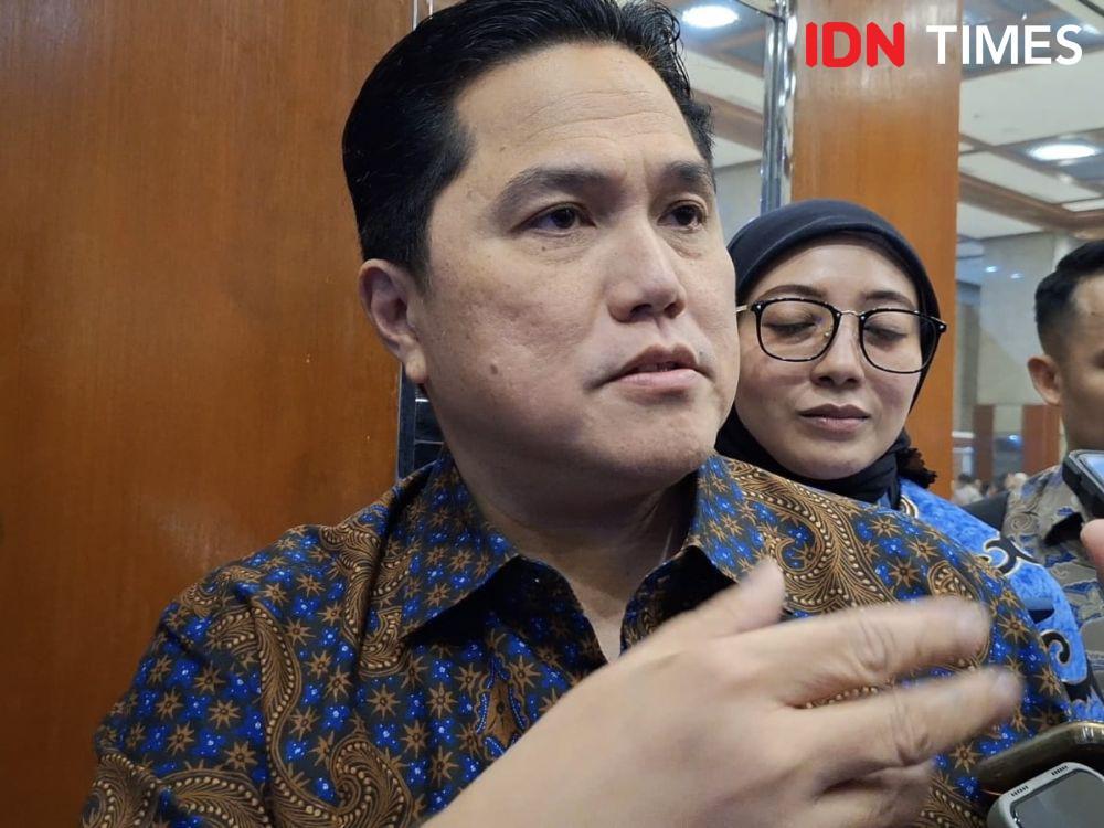 Ditanya Isu Mengundurkan Diri, Erick: Gak Benar! Lagi Enak Kok Mundur