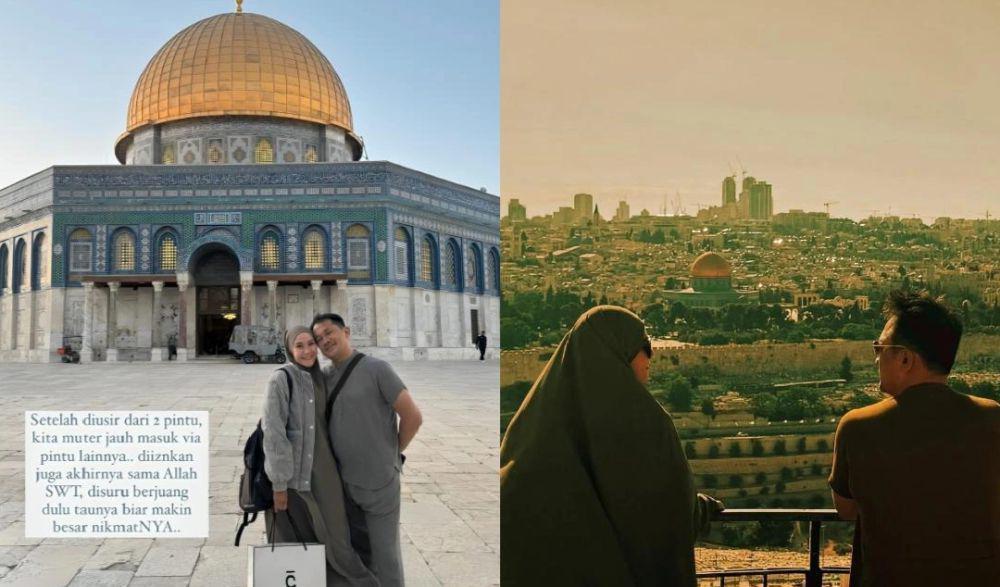 7 Potret Zaskia Mecca dan Hanung Bramantyo Wisata Religi di Yerusalem