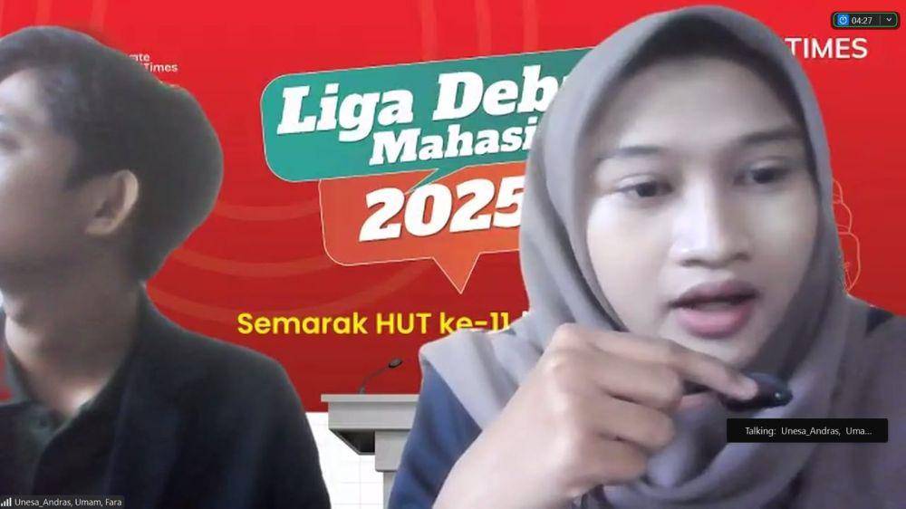 Liga Debat Mahasiswa IDN Times 2025 babak penyisihan antara Unesa vs ITS (Dok: IDN Times)