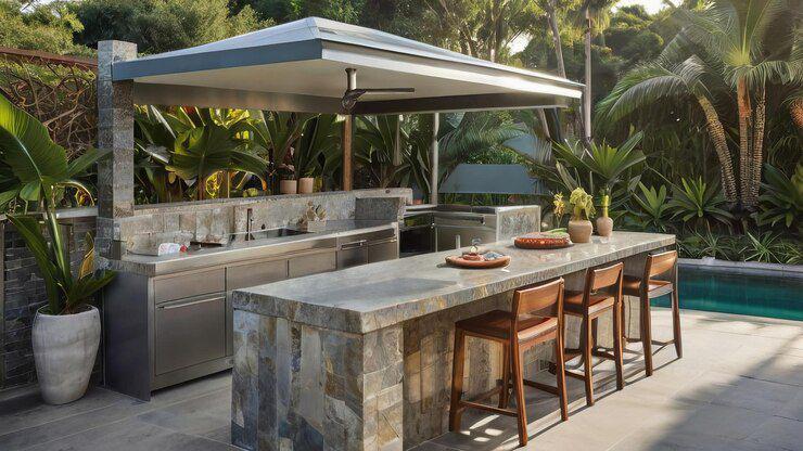 5 Ide Dapur Outdoor Minimalis yang Bikin Betah Masak di Luar, Estetik!