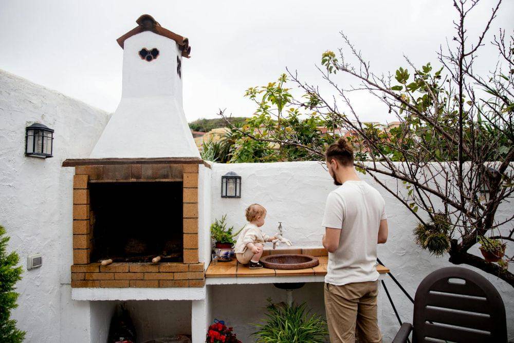 ilustrasi dapur outdoor minimalis
