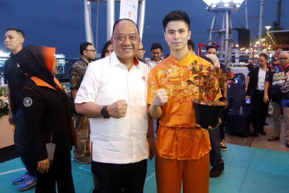 Cabor Wushu, pencak silat, hingga muayt thai memanfaatkan event Jakarta Martial Arts Extravaganza pada awal Mei 2025. (Dok. Istimewa)