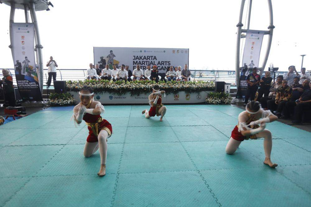 Cabor Wushu, pencak silat, hingga muayt thai memanfaatkan event Jakarta Martial Arts Extravaganza pada awal Mei 2025. (Dok. Istimewa)