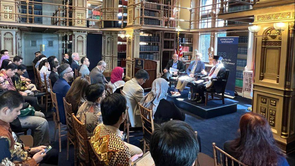 Potret Nasaruddin Umar di Georgetown University, Kemenag.go.id