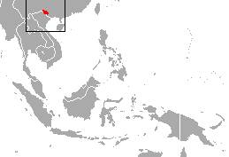 peta persebaran owa cao-vit yang sangat terbatas (commons.wikimedia.org/Chermundy)