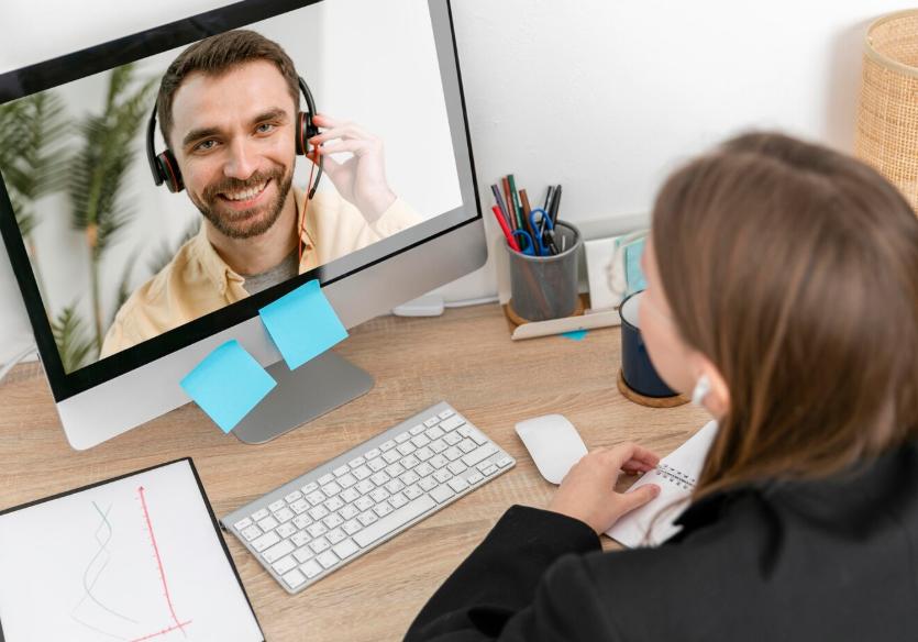 ilustrasi interview online (freepik.com/freepik)