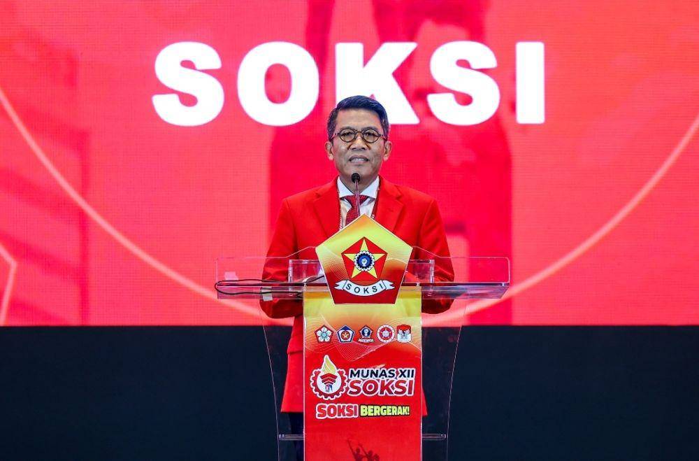 Politisi Partai Golkar, Muhammad Misbakhun terpilih menjadi Ketua Umum Dewan Pimpinan Nasional Sentra Organisasi Karyawan Swadiri Indonesia (Depinas SOKSI) periode 2025-2030. (Dokumentasi Partai Golkar)