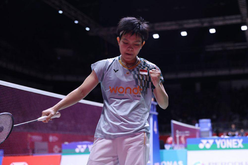 Siti Fadia Silva Ramadhanti di 16 besar Malaysia Masters 2025 (dok.PP PBSI)