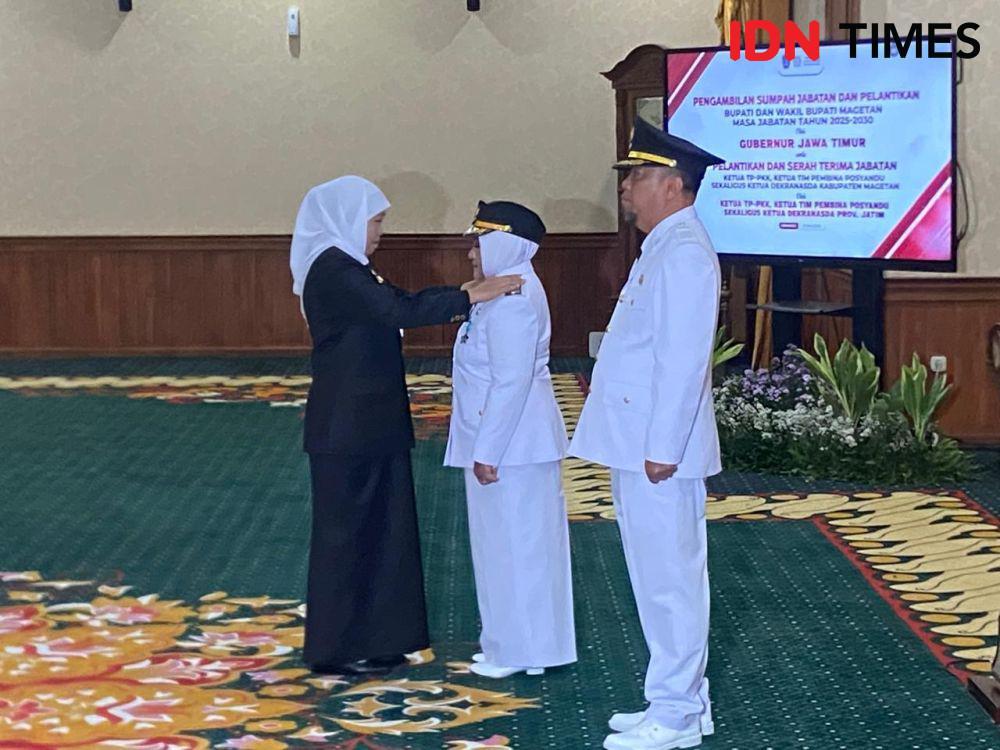 Bupati dan Wakil Bupati Magetan Dilantik, Gubernur Minta Gerak Cepat