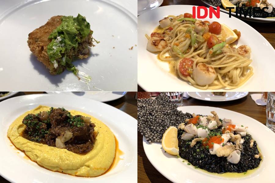 Potret empat menu Chef Tommaso’s Famiglia Recipe di Osteria GIA Surabaya (IDN Times/Fasrinisyah Suryaningtyas)
