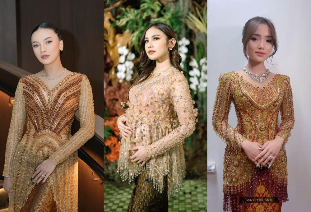 8 Inspirasi Kebaya dengan Payet Gold, Auranya Berkelas!