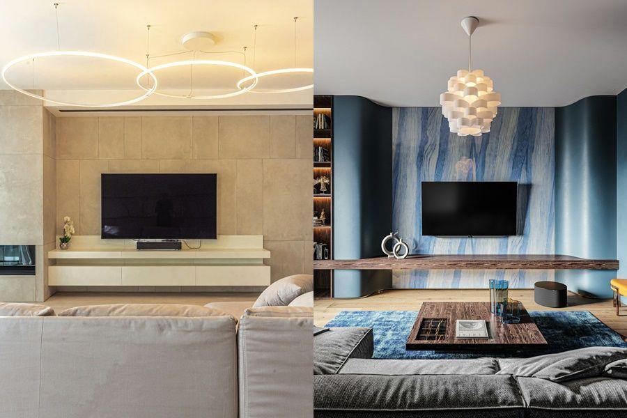 9 Desain Floating Meja Ruang Keluarga, Cara Elegan Memajang TV