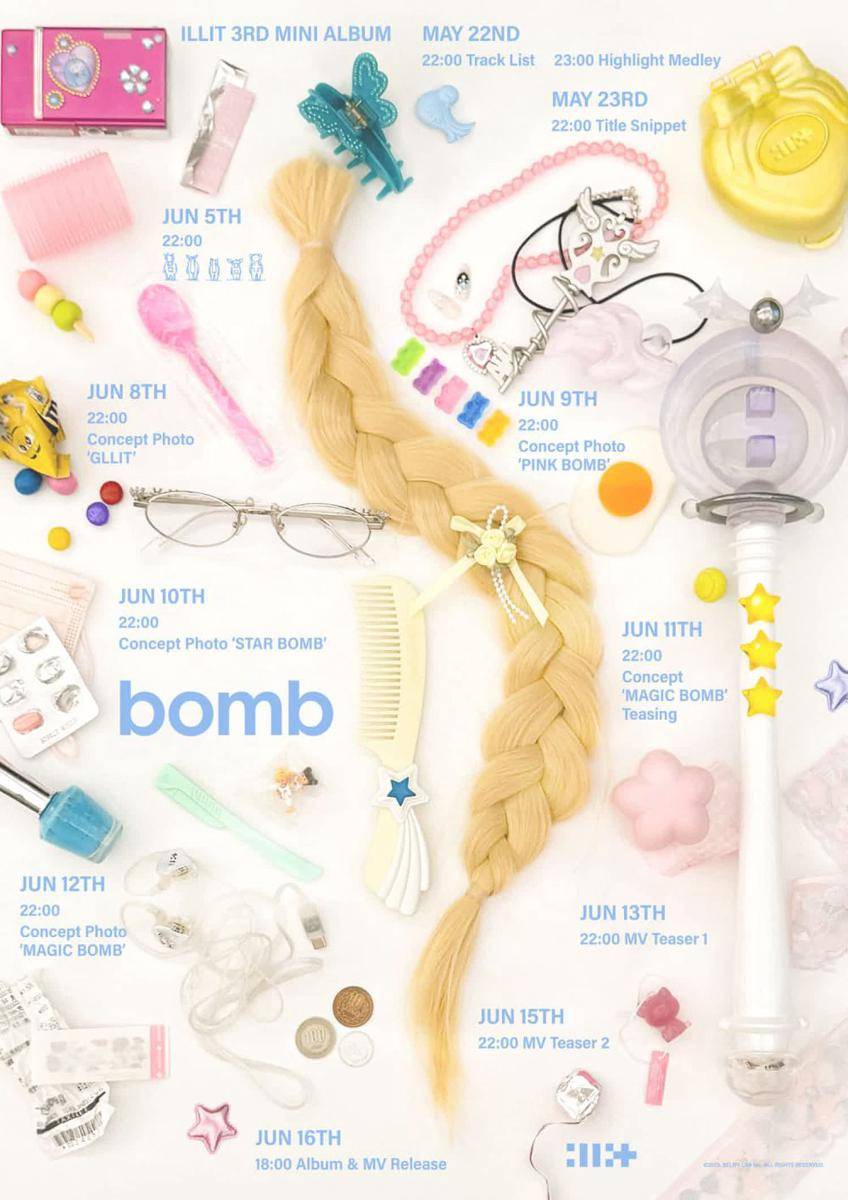 scheduler ILLIT 3rd Mini Album BOMB (instagram.com/illit_official)
