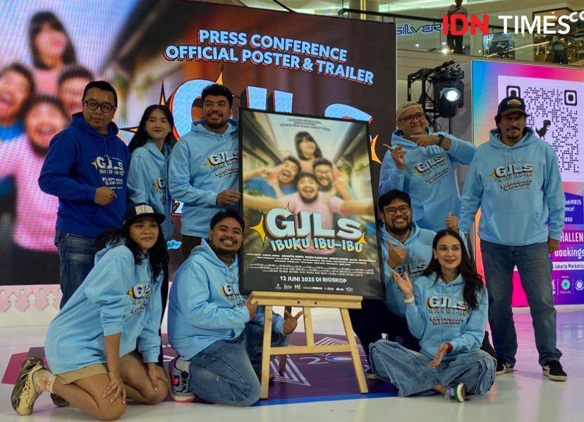 press conference peluncuran poster dan trailer film GJLS: Ibuku Ibu-Ibu di Kota Kasablanka, Jakarta, Jumat (23/5/2025) (dok. IDN Times/Rani Asnurida)