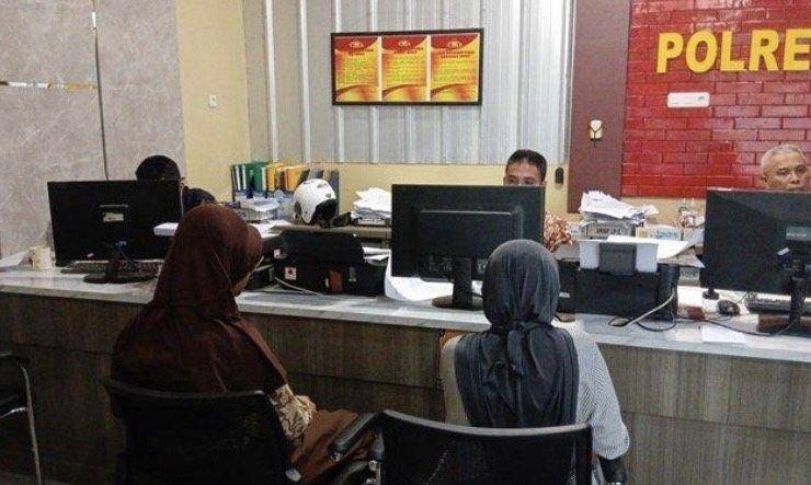 Siswi SMP di Palembang melapor ke SPKT Polrestabes Palembang (Dok: Polrestabes Palembang)