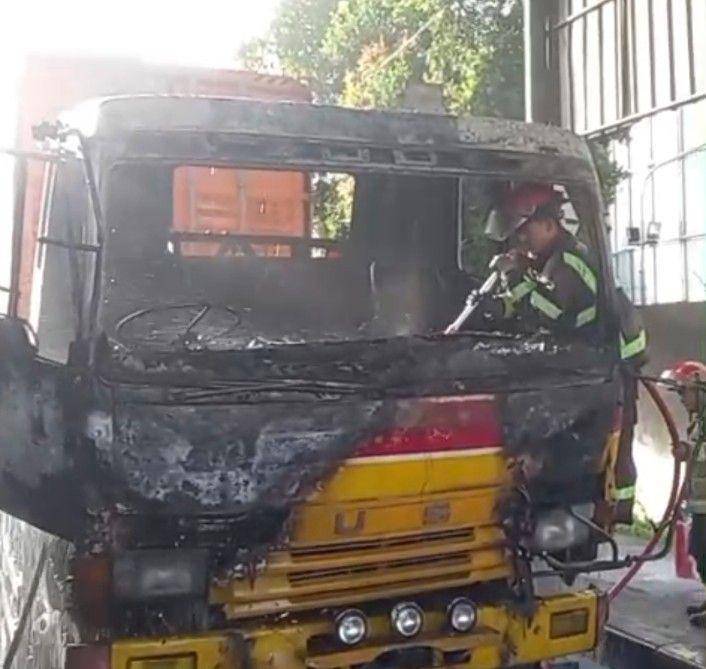 Truk ketika api berhasil dipadamkan (dok.Damkar Kota Medan)