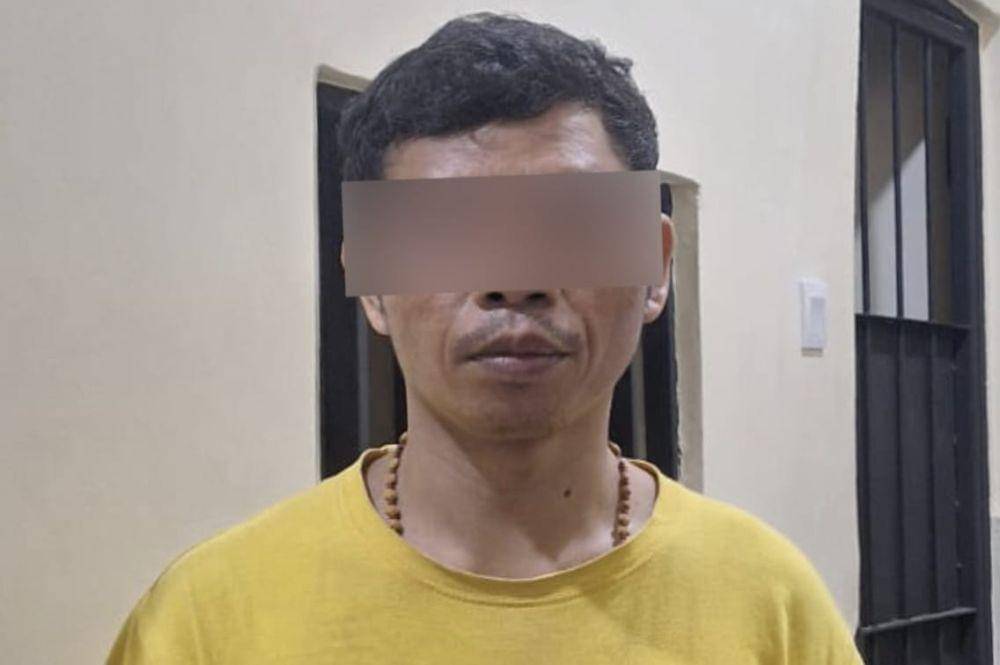 Pelaku yang melecehkan anak di bawah umur. (Dok.Polresta Denpasar)