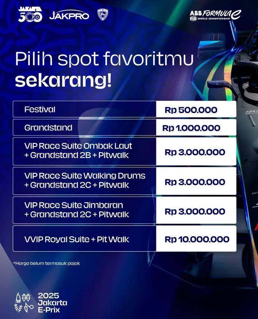 Jakarta E-Prix 2025 (Instagram.com/jakartaeprixofficial)