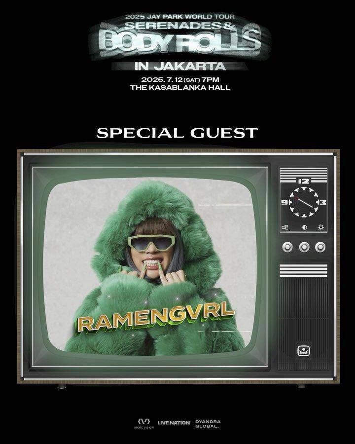 Ramengvrl akan jadi guest star konser Jay Park di Jakarta 2025 (Instagram.com/dyandraglobal)