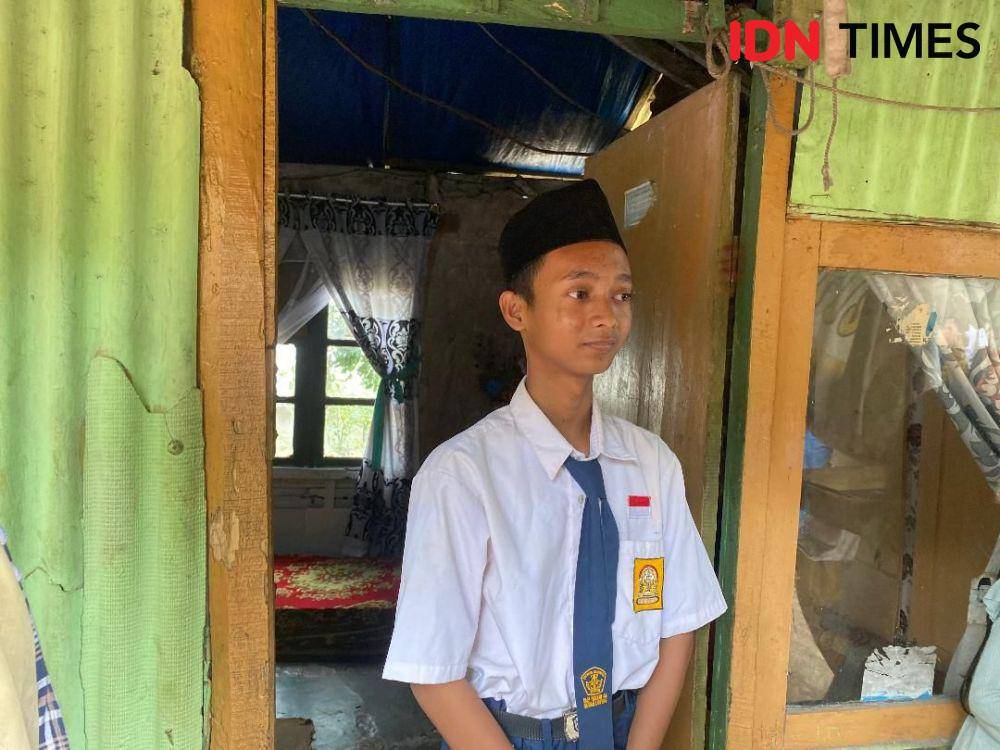 Calon siswa Sekolah Rakyat di Bandar Lampung, Khusnul Mubarok Arafah. (IDN Times/Tama Yudha Wiguna).