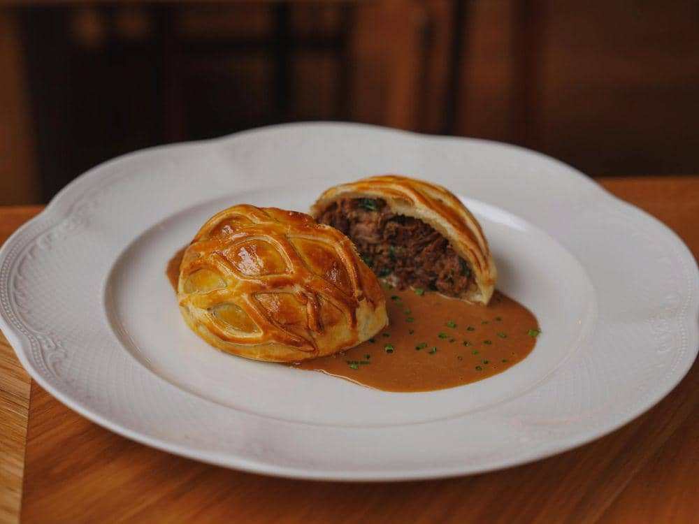 Potret beef wellington